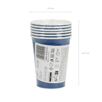 Pappbecher - Solid Color - Dunkelblau - 250ml