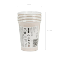 Pappbecher - Solid Color - Beige - 250ml
