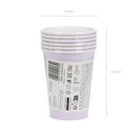 Pappbecher - Solid Color - Lavendel - 250ml