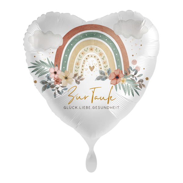 Folienballon Taufe - Glück Liebe Gesundheit