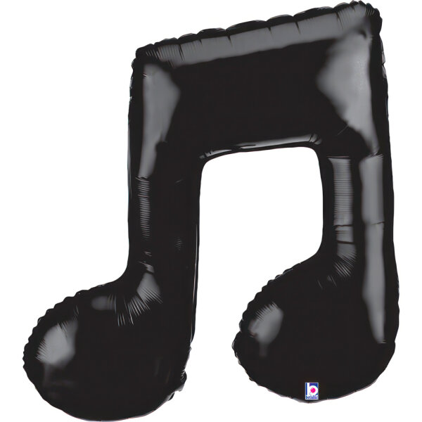 Folienballon Musik - Note Double - Black