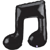 Folienballon Musik - Note Double - Black