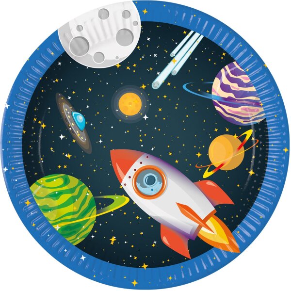 Pappteller Space Rocket