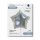 Folienballon SC - Stern Silber Glitter Holographic