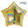 Folienballon SC - Stern Gold Glitter Holographic