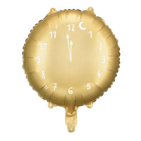 Folienballon HNY - Clock Gold