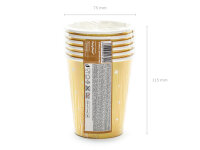 Pappbecher Happy New Year - gold - 220ml