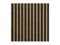 Servietten Streifen - schwarz gold