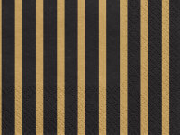 Servietten Streifen - schwarz gold