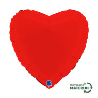Folienballon SC - Herz Matte Rot