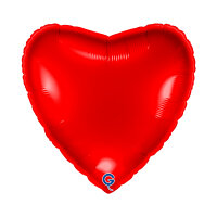 Folienballon SC - Herz rot glänzend bulk