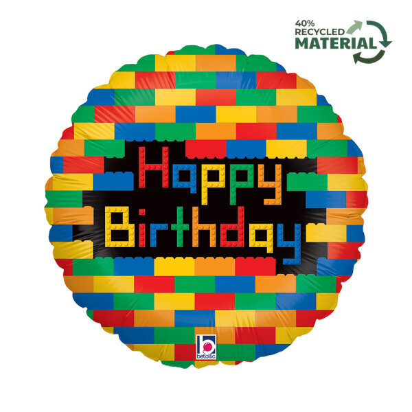 Folienballon HBD - Birthday Blocks