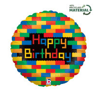 Folienballon HBD - Birthday Blocks