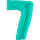 Folienballon Zahl 7 - Tiffany