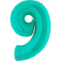 Folienballon Zahl 9 - Tiffany