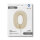 Folienballon Zahl 0 - Satin Cream