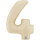 Folienballon Zahl 4 - Satin Cream