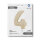 Folienballon Zahl 4 - Satin Cream