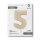 Folienballon Zahl 5 - Satin Cream