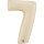 Folienballon Zahl 7 - Satin Cream