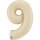 Folienballon Zahl 9 - Satin Cream