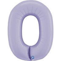 Folienballon Zahl 0 - Satin Lilac