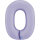 Folienballon Zahl 0 - Satin Lilac