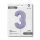 Folienballon Zahl 3 - Satin Lilac
