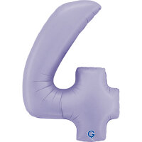 Folienballon Zahl 4 - Satin Lilac