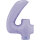 Folienballon Zahl 4 - Satin Lilac