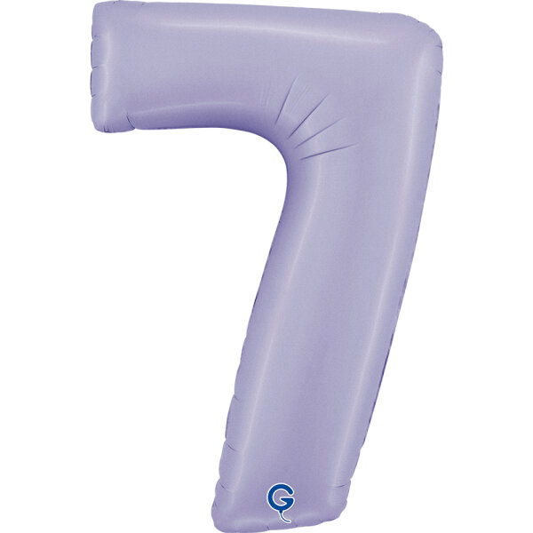 Folienballon Zahl 7 - Satin Lilac