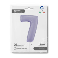 Folienballon Zahl 7 - Satin Lilac