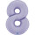 Folienballon Zahl 8 - Satin Lilac