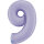 Folienballon Zahl 9 - Satin Lilac