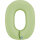Folienballon Zahl 0 - Satin Olive Green