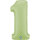 Folienballon Zahl 1 - Satin Olive Green
