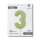 Folienballon Zahl 3 - Satin Olive Green