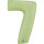 Folienballon Zahl 7 - Satin Olive Green