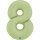 Folienballon Zahl 8 - Satin Olive Green