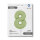 Folienballon Zahl 8 - Satin Olive Green