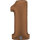 Folienballon Zahl 1 - Satin Chocolate