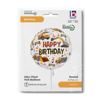 Folienballon HBD - Construction Equipment Birthday