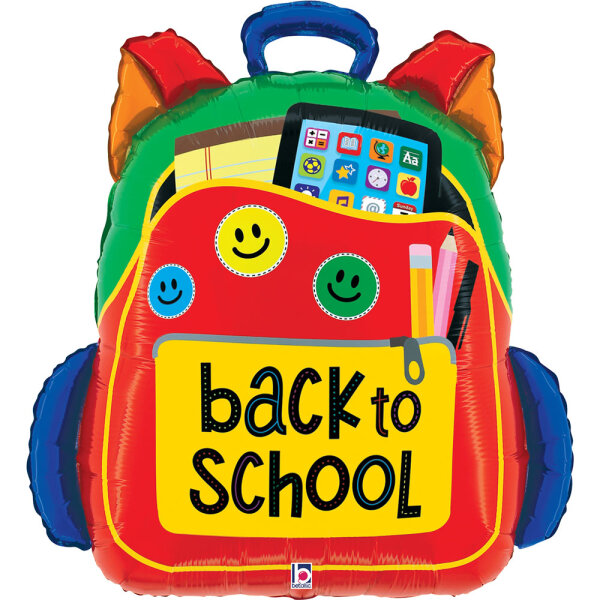 Folienballon Einschulung - Back To School Backpack