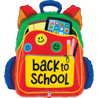 Folienballon Einschulung - Back To School Backpack