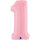 Folienballon Zahl 1 rosa pastell