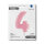 Folienballon Zahl 4 rosa pastell