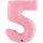 Folienballon Zahl 5 rosa pastell