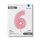 Folienballon Zahl 6 rosa pastell