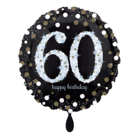 Folienballon HBD - Zahl 60 Sparkling Birthday Celebration