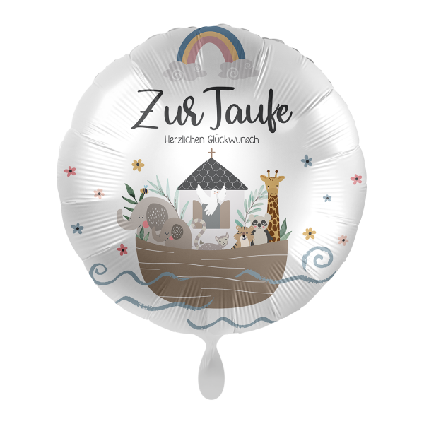 Folienballon Taufe - Baptize Ark - Regenbogen